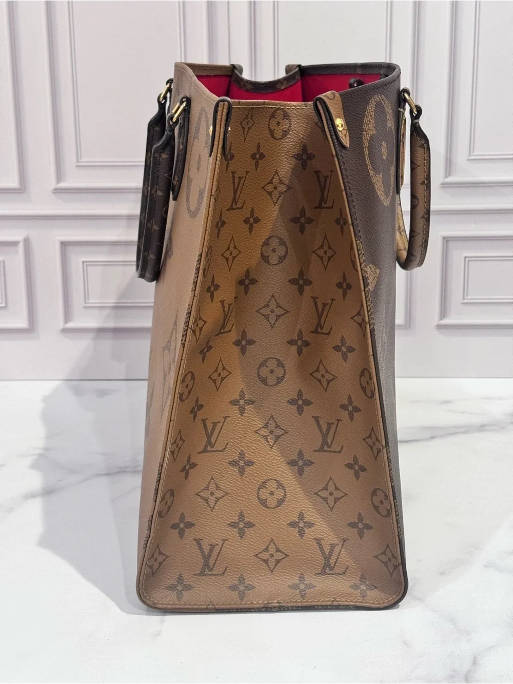 Authentic Louis Vuitton LV Monogram Logo OnTheGo GM Tote Shoulder Bag Handbag